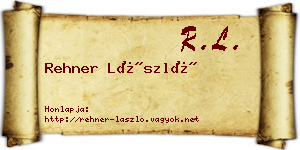 Rehner László névjegykártya